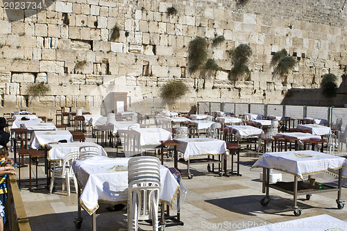 Image of Prayer of Jews at Western Wall. Jerusalem Israel 