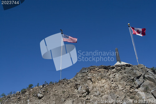 Image of  Alaska. Border between the U.S. and Canada