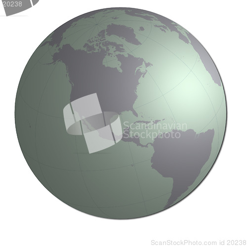 Image of Globe showing Americas