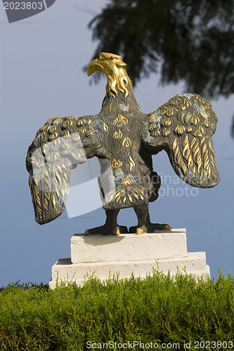 Image of Sculpture of a Prey bird in Bahai temple in Haifa