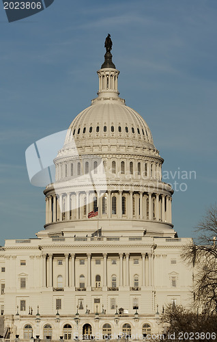 Image of The front of the US Capitol