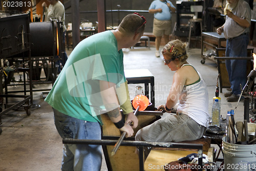 Image of Glass Blower at Work