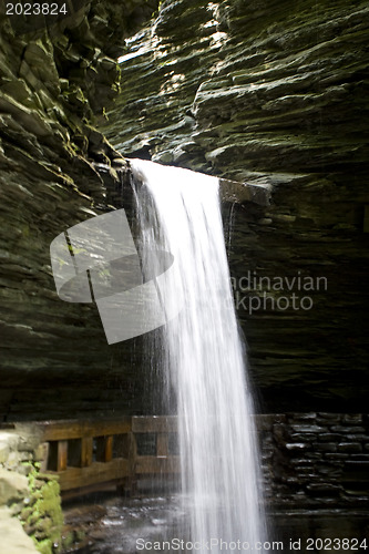 Image of Finger lakes region waterfall in the summer