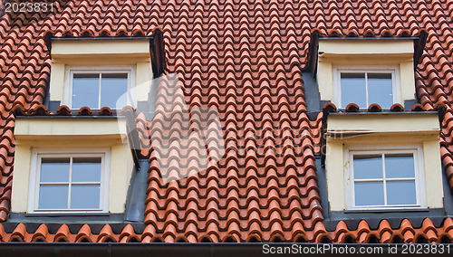 Image of Prague. Red roofs