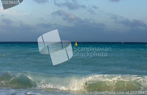 Image of Morning waves at Caribbean sea