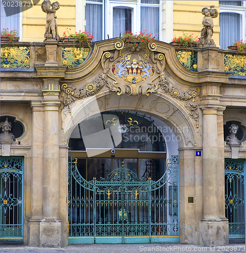 Image of Prague.  Vintage gate