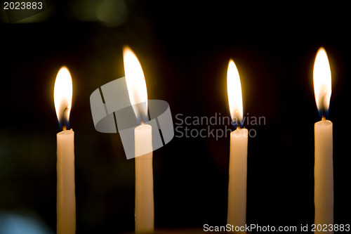 Image of Burning Candles at Church of the Holy Sepulchre