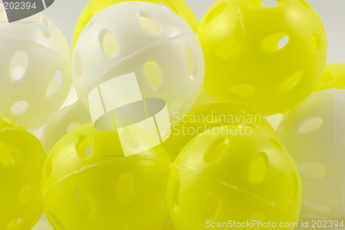 Image of indoor practice golf balls