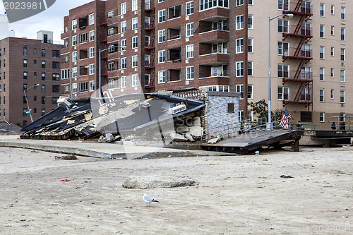 Image of NEW YORK - October 31:Destroyed homes in  Far Rockaway after Hur