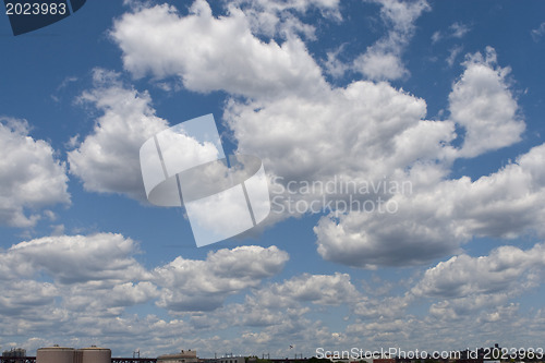 Image of  clouds in the blue sky 