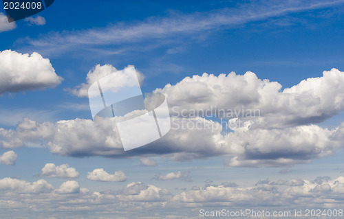 Image of Heavy rain clouds in the blue sky 