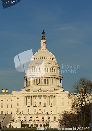 Image of The front of the US Capitol