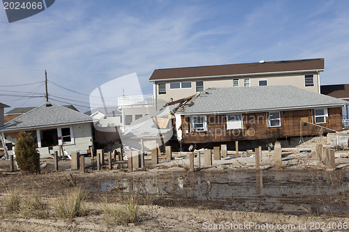 Image of NEW YORK -November12:Destroyed homes during Hurricane Sandy in t