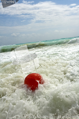 Image of Red anchor buoy 