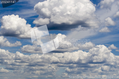 Image of Heavy rain clouds in the blue sky 