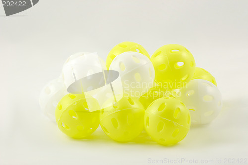 Image of indoor practice golf balls