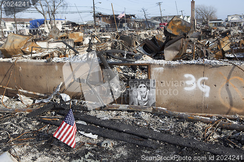 Image of NEW YORK -November12: Destroyed homes during Hurricane Sandy in 