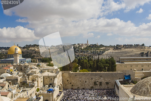 Image of Prayer of Jews at Western Wall. Jerusalem Israel 