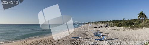 Image of Caribbean. Sun cairs on beach