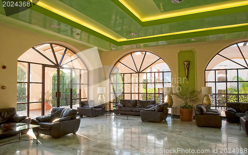 Image of Fancy bright  lobby of resort