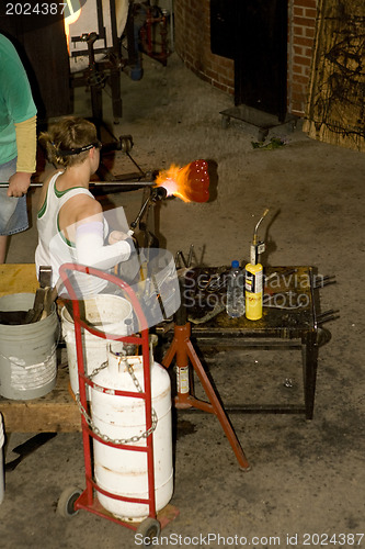 Image of Glass Blower at Work