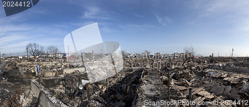 Image of NEW YORK -November12: The fire destroyed around 100 houses durin