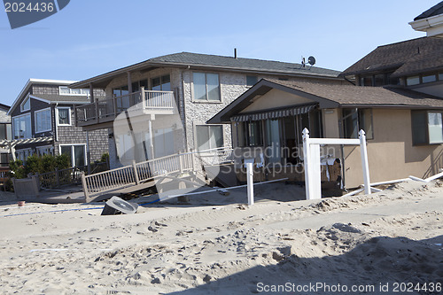 Image of NEW YORK -November12:Destroyed homes during Hurricane Sandy in t