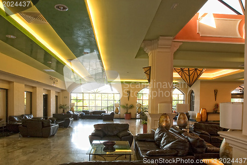 Image of Fancy bright  lobby of resort