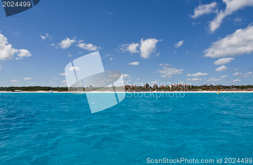 Image of View of a resort  coastline from a boat