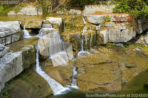 Image of Finger lakes region waterfall in the summer
