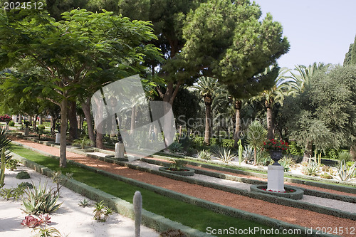 Image of Magnificent park near to center Bahai of religion