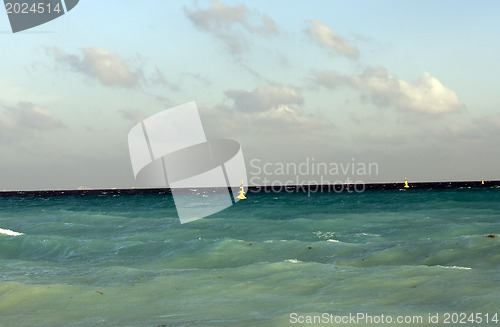 Image of Morning waves at Caribbean sea