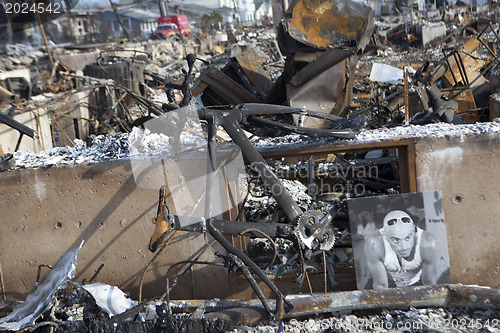 Image of NEW YORK -November12: Destroyed homes during Hurricane Sandy in 