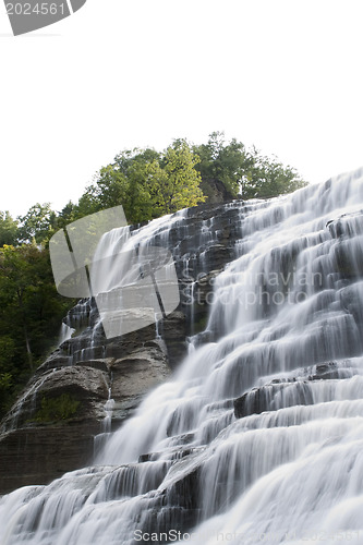 Image of Finger lakes region waterfall in the summer
