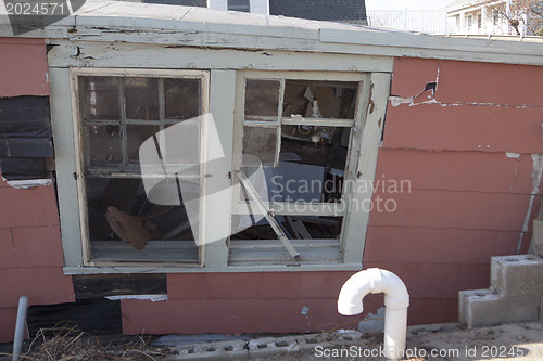 Image of NEW YORK -November12:Destroyed homes during Hurricane Sandy in t