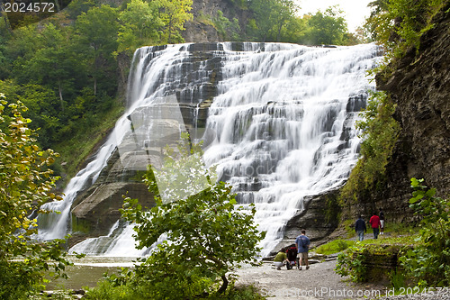 Image of Finger lakes region waterfall in the summer