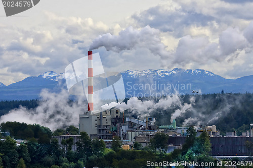 Image of Amazing Alaska. Refinery with smoke stacks