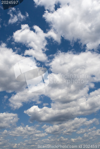 Image of  clouds in the blue sky 