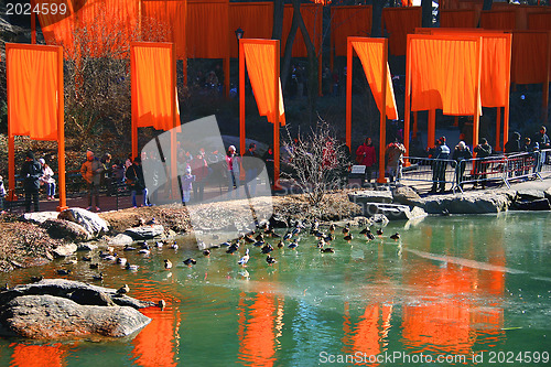 Image of RED GATES  AT CENTRAL  PARK. MANHATTAN