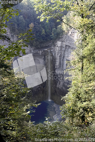 Image of Finger lakes region waterfall in the summer