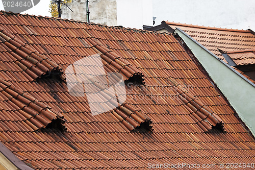 Image of Prague. Red roofs.