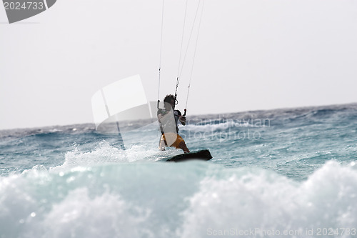 Image of Ready to fly up kite surfer