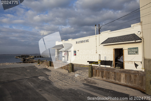 Image of NEW YORK -November12:Destroyed homes during Hurricane Sandy in t