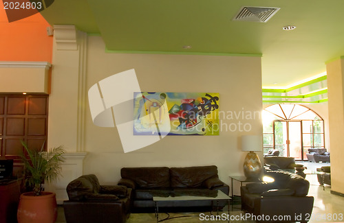 Image of Fancy bright  lobby of resort