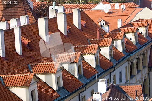 Image of Prague. Red roofs