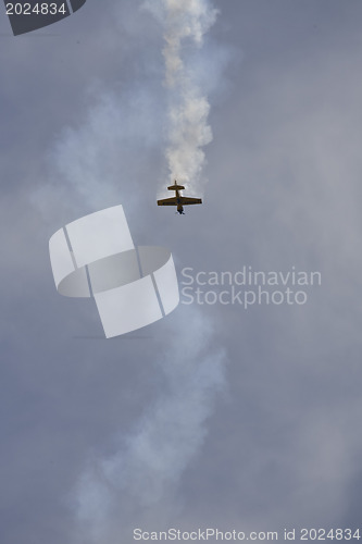 Image of A plane performing in an air show at Jones Beach