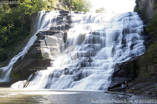 Image of Finger lakes region waterfall in the summer