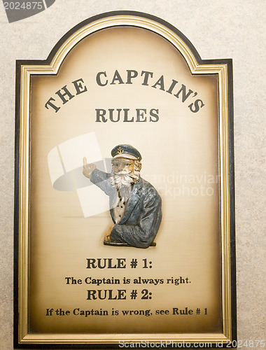 Image of The Captain's rules 