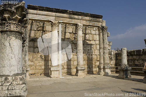 Image of Ruins of the synagoge in Capernaum
