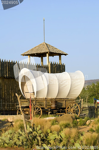 Image of Western covered wagon